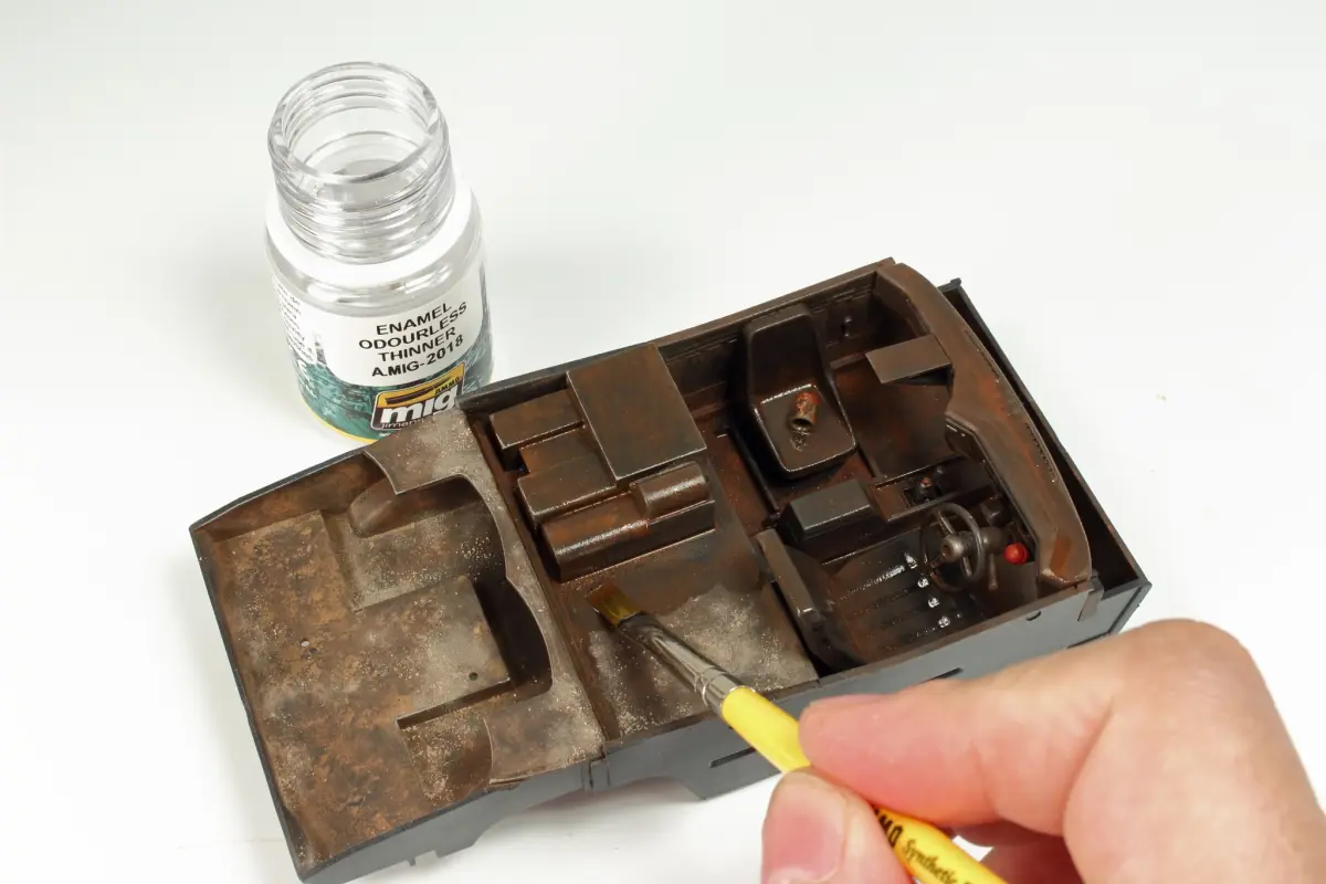 Étape 3 pour appliquer des pigments sur une maquette.